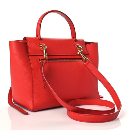 Celine Grained Calfskin Micro Belt Bag Coquelicot 3 of 11