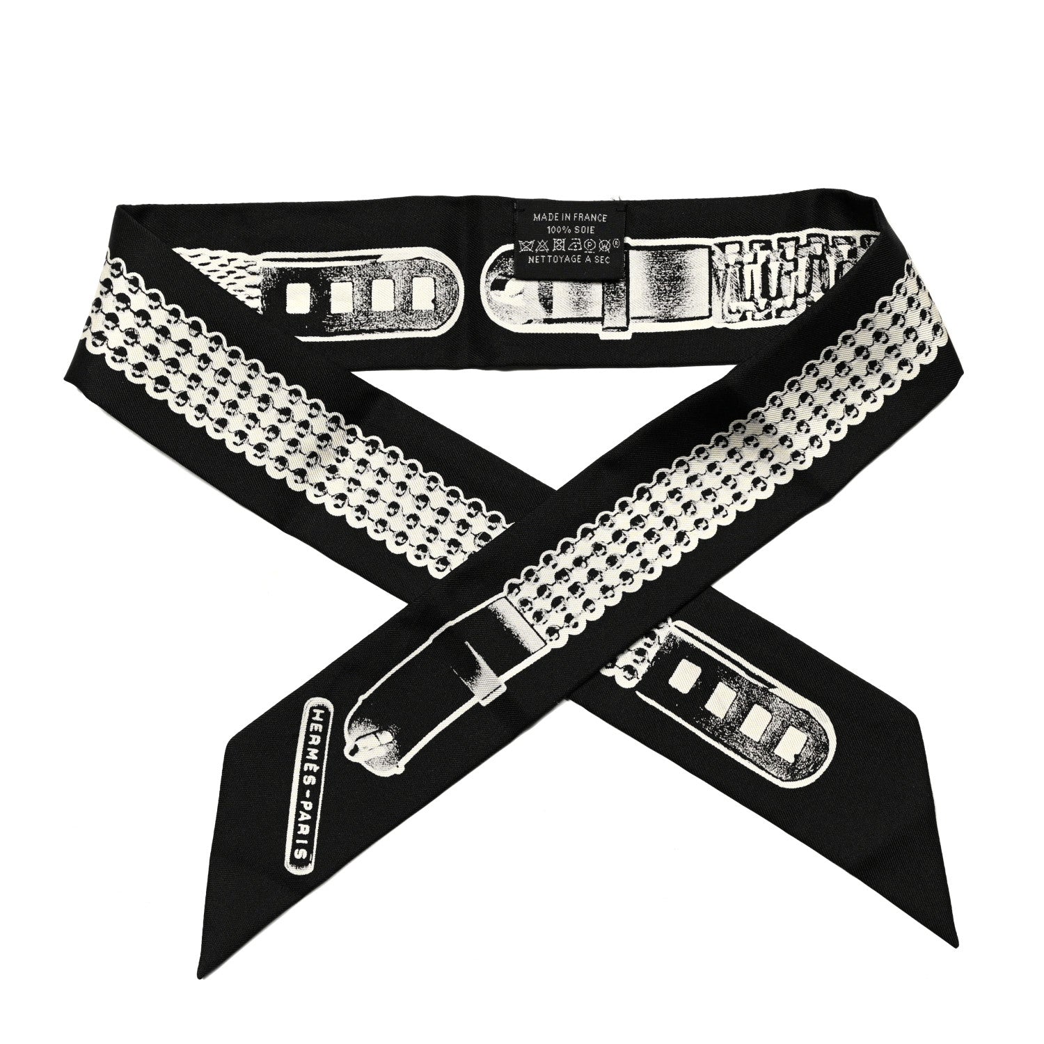 Hermes Silk Le Tresor De Medor Twilly Black White 1 of 5