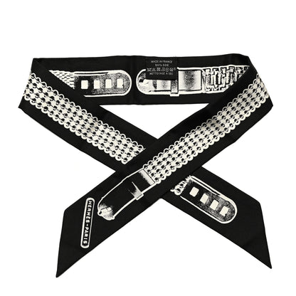 Hermes Silk Le Tresor De Medor Twilly Black White 1 of 5