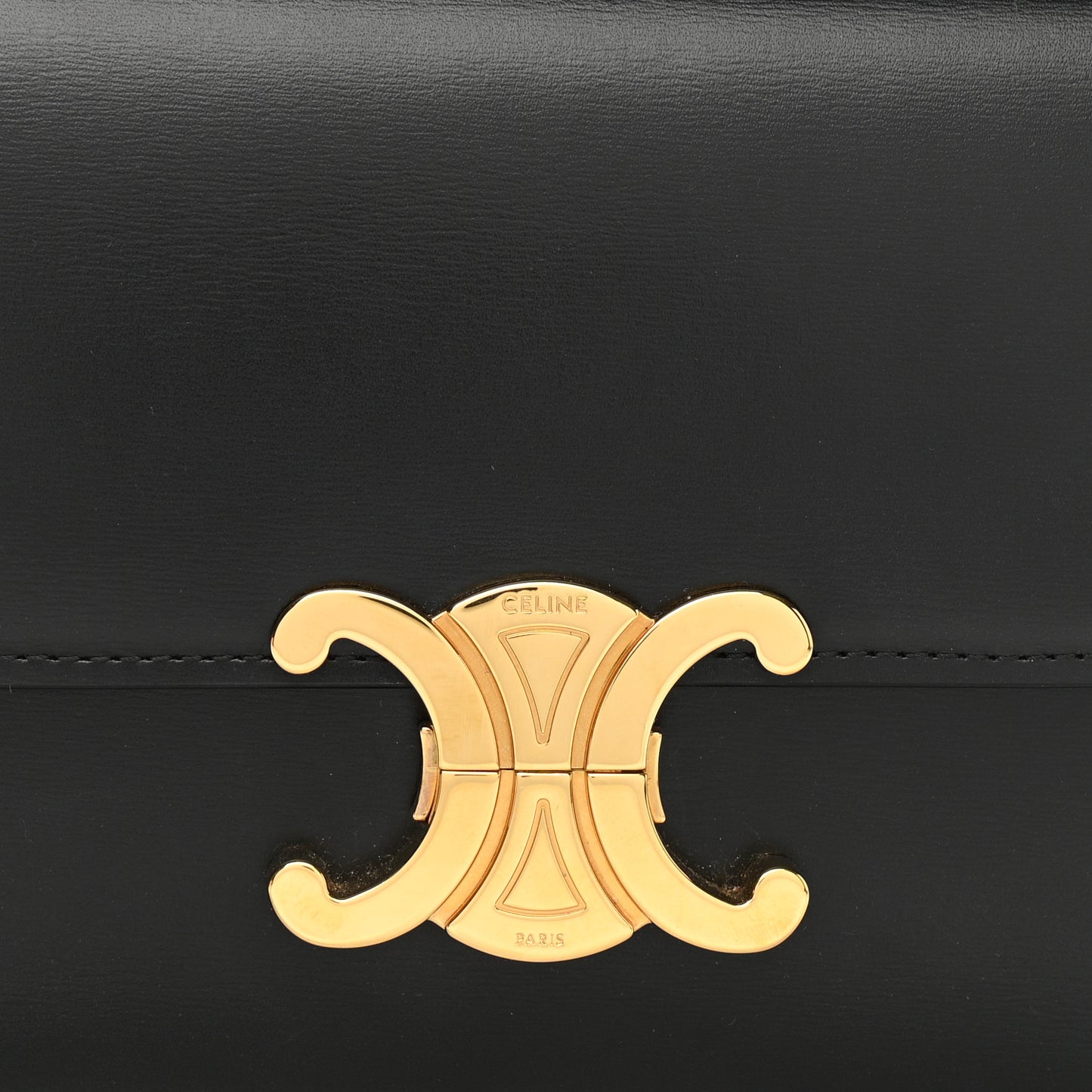 Shiny Calfskin Small Triomphe Black