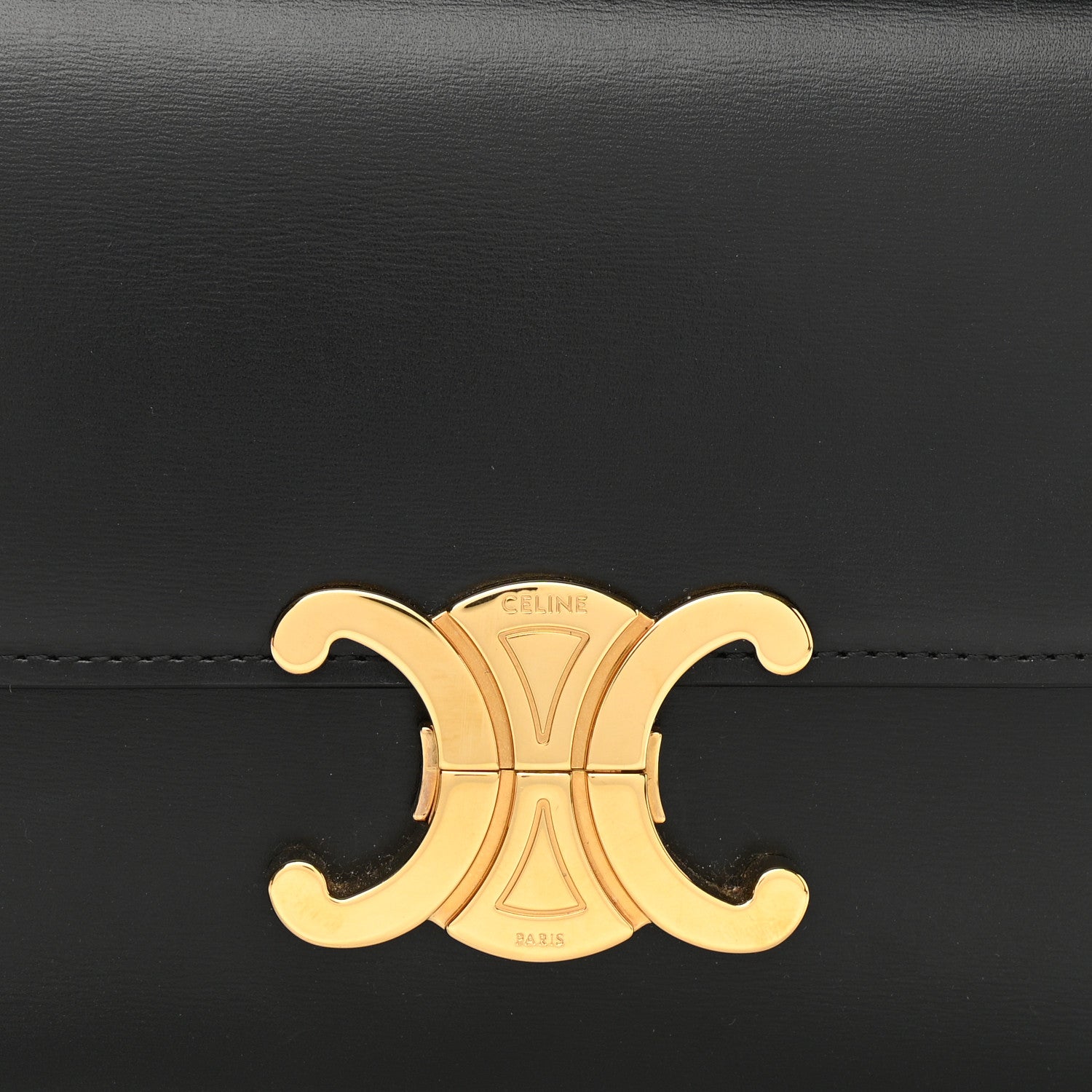 Celine Shiny Calfskin Small Triomphe Black 8 of 12