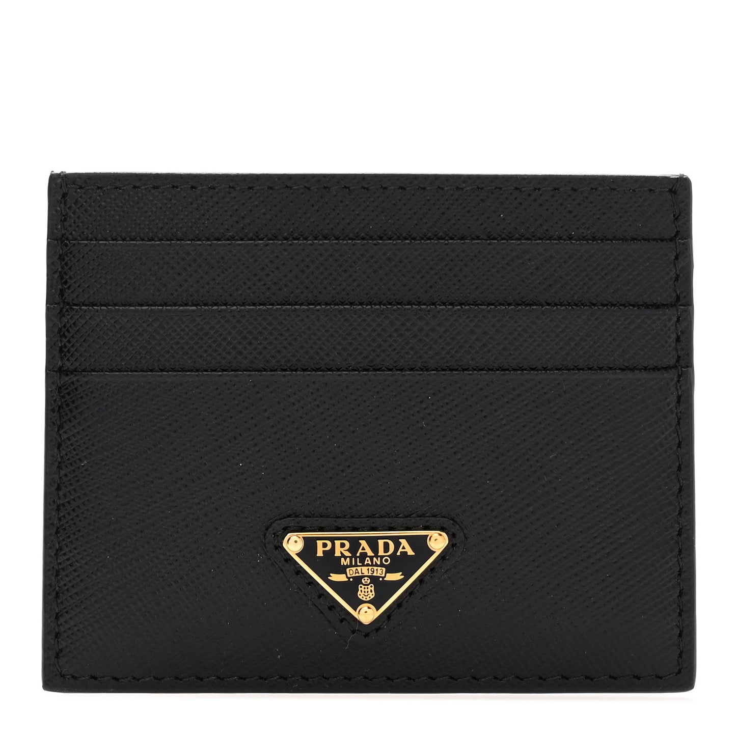 Saffiano Triangle Card Case Black