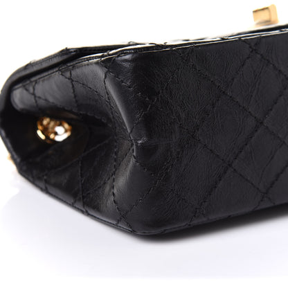 Chanel Aged Calfskin Quilted 2.55 Reissue Mini Flap Black 9 of 11