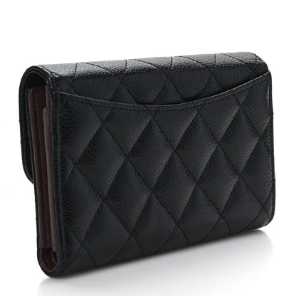 Chanel Caviar Quilted Medium Flap Wallet Black 3 of 8