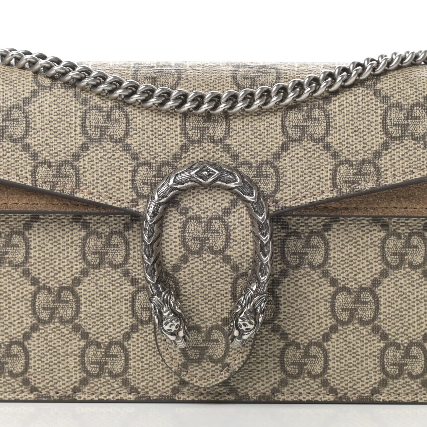 GG Supreme Monogram Super Mini Dionysus Shoulder Bag Taupe