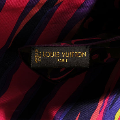 Louis Vuitton Silk Leopard Giraffe Pompons Square Scarf 6 of 6