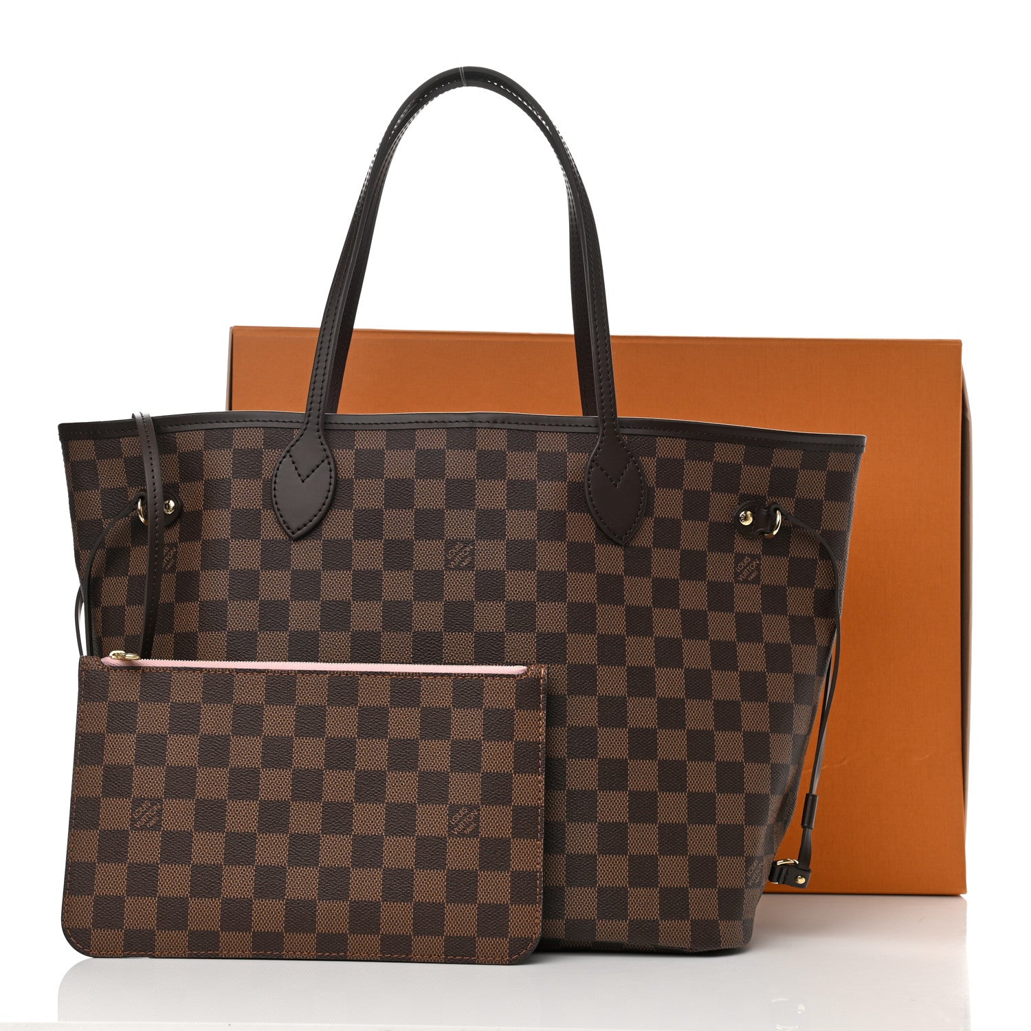 Louis Vuitton Damier Ebene Neo Neverfull MM Rose Ballerine 9 of 9