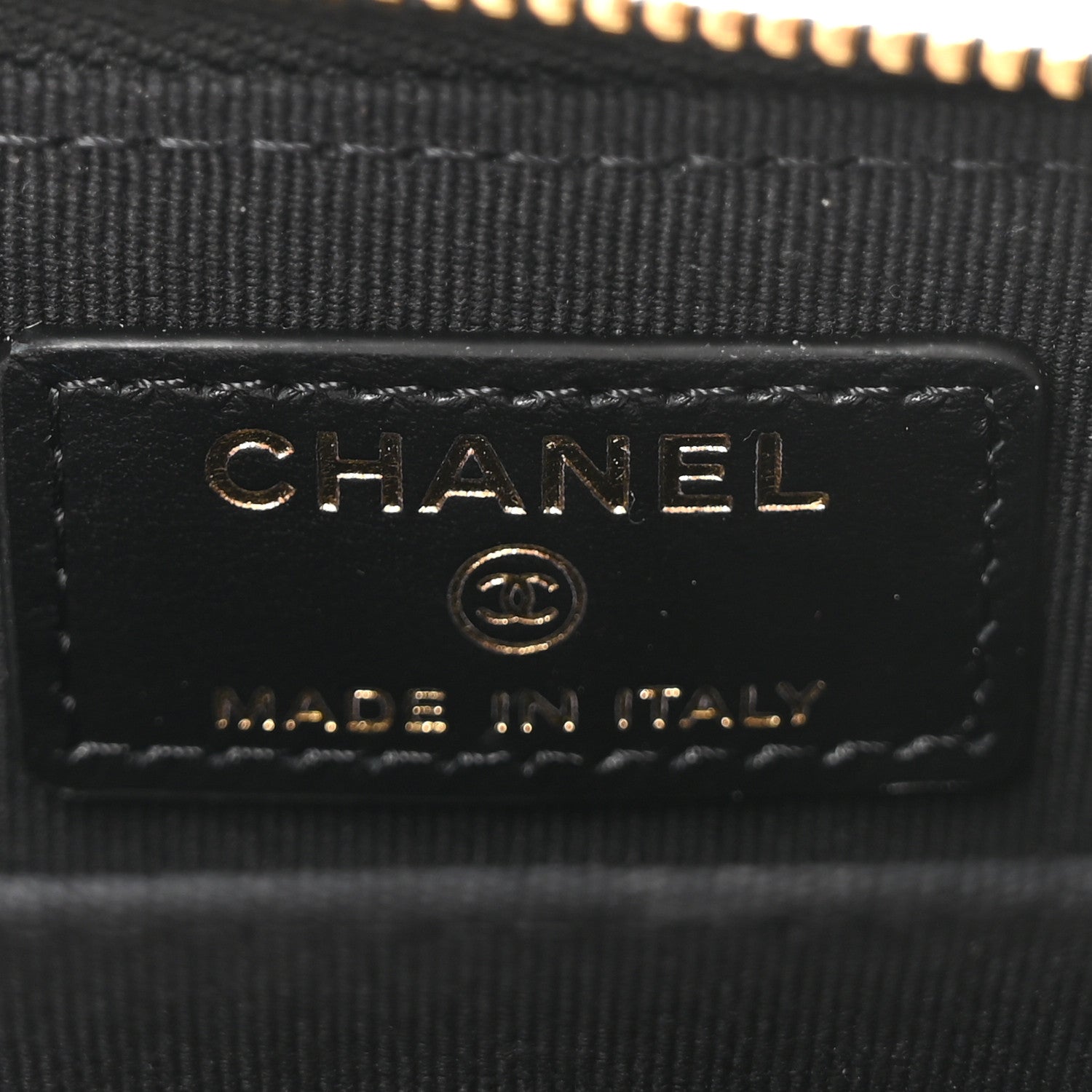 Chanel Shiny Lambskin Quilted Textured CC Zip Coin Purse Black 6 of 8