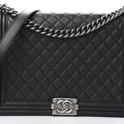 Chanel Lambskin Quilted Large Boy Flap Black 12 of 12