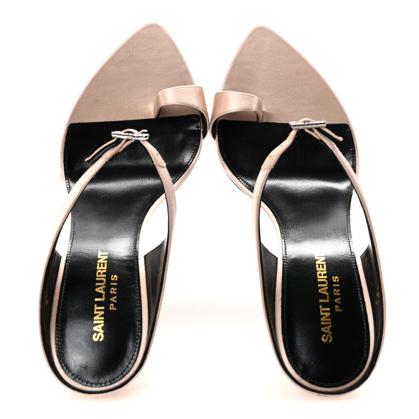 Crepe Satin Dive 110 Mule Sandals 38.5 38.5 Genuine Nude
