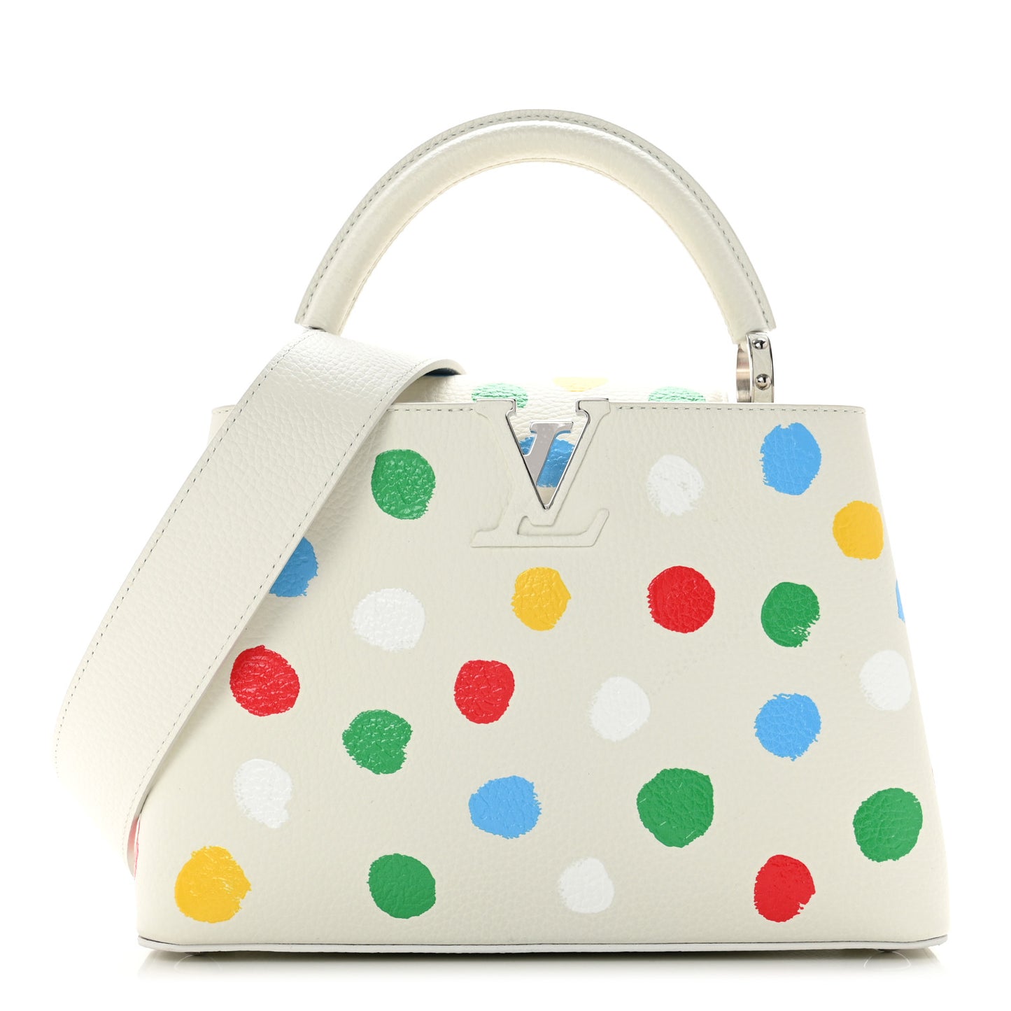 LV X YK Taurillon Capucines BB White