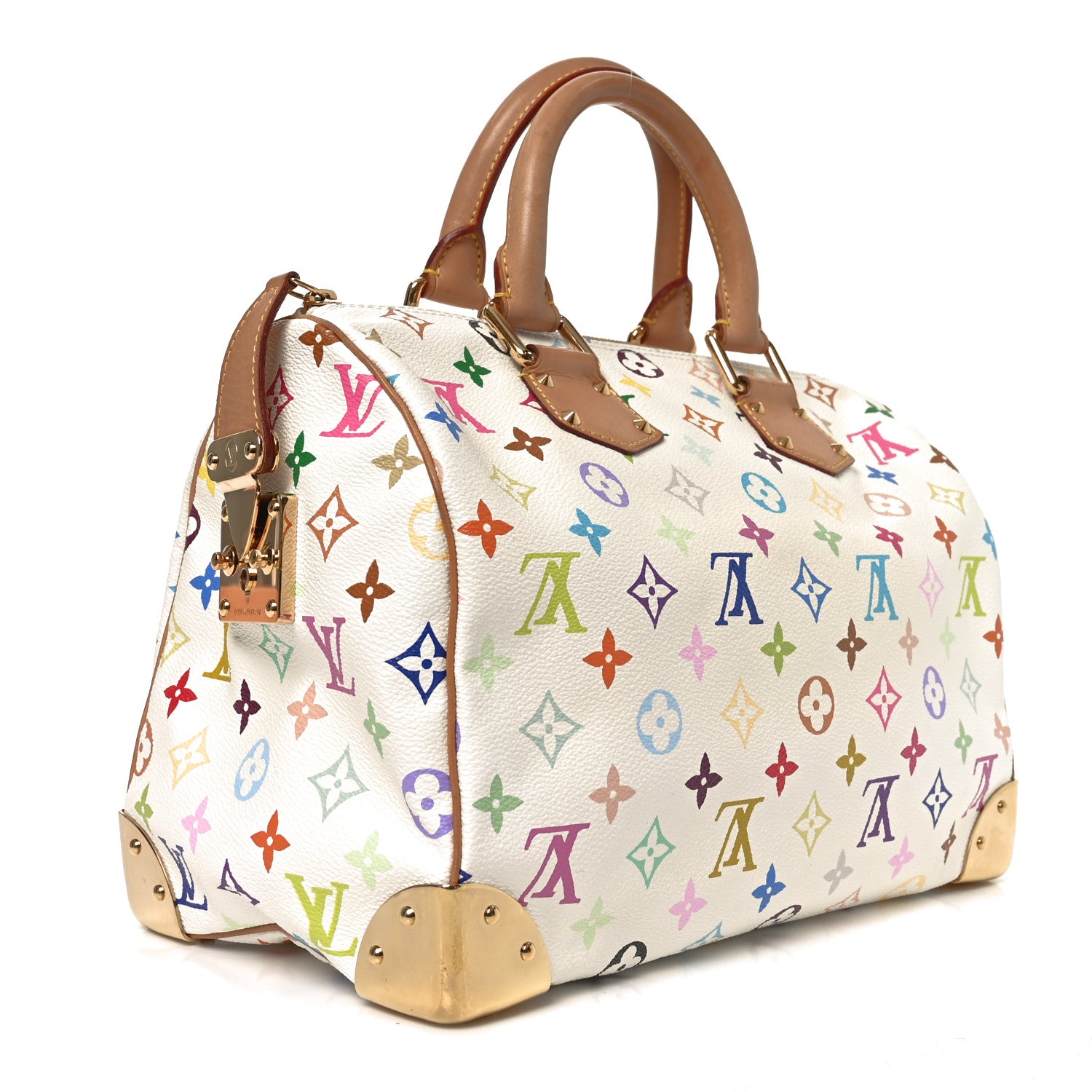 Louis Vuitton Monogram Multicolor Speedy 30 White 3 of 9
