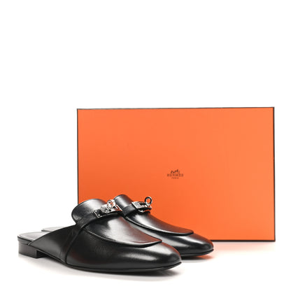 Hermes Goatskin Oz Mules 40 Black 11 of 11