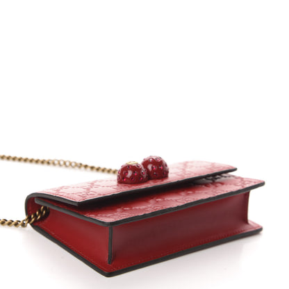 Gucci Guccissima Mini Cherry Chain Bag Hibiscus Red 4 of 9