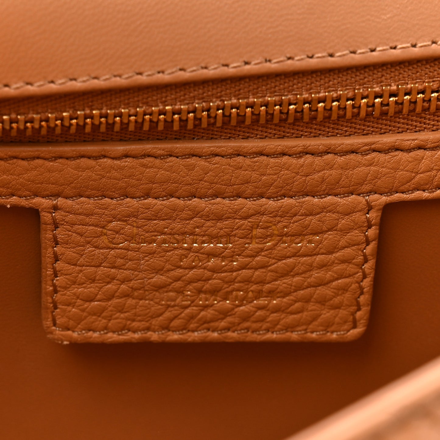 Calfskin Cannage Medium Caro Bag Tan