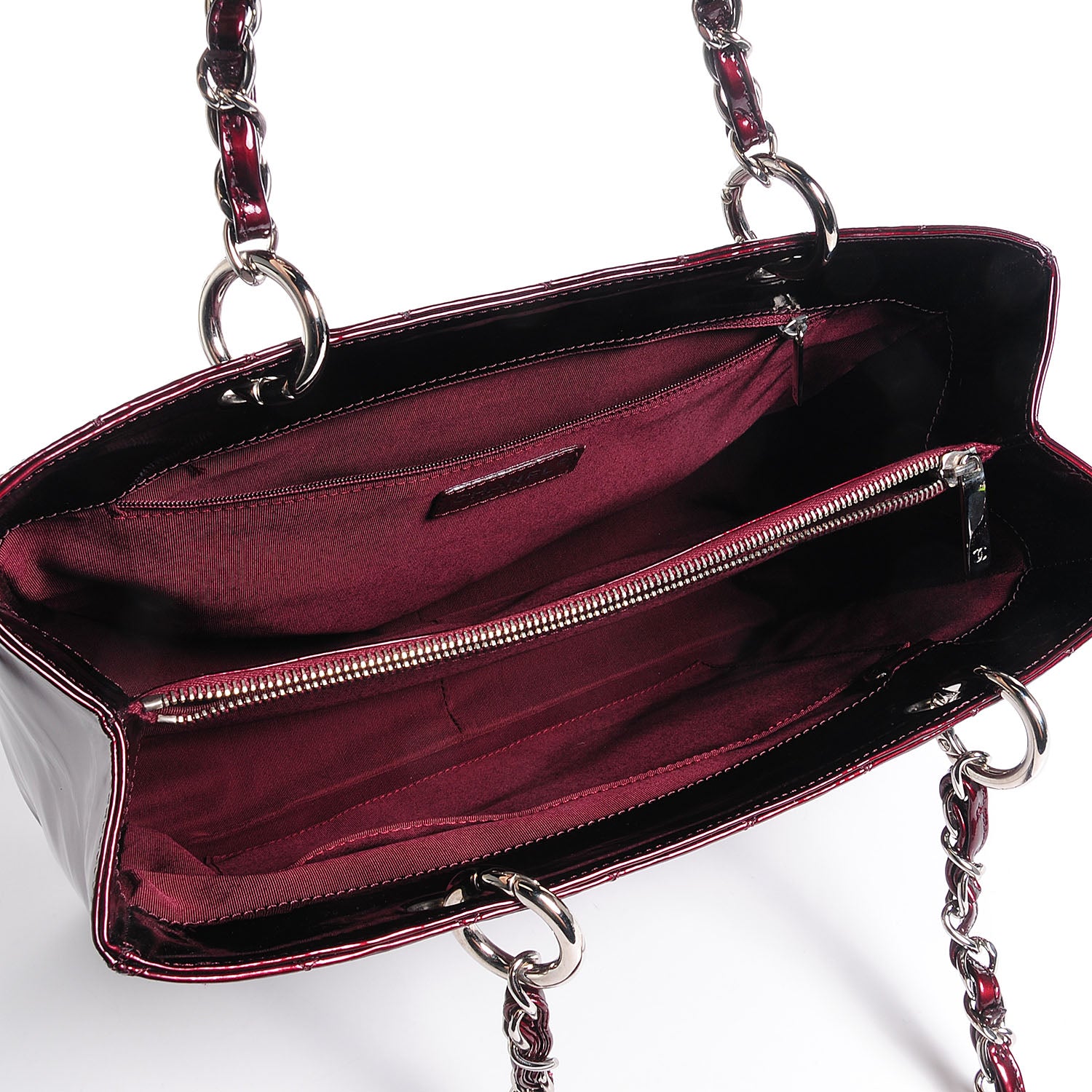 Chanel Patent Grand Shopping Tote GST Bordeaux 5 of 7