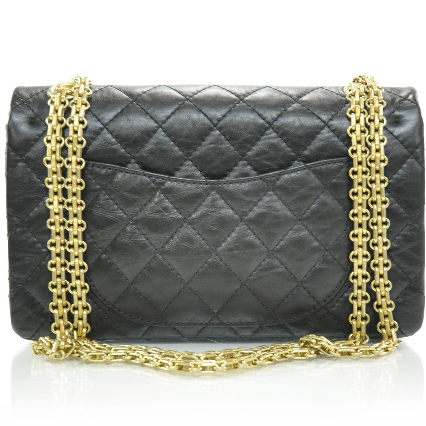 Aged Calfskin 2.55 Reissue 225 Flap Black