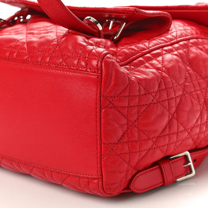 Christian Dior CHRISTIAN DIOR Lambskin Cannage Large Stardust Backpack Red 9 of 12
