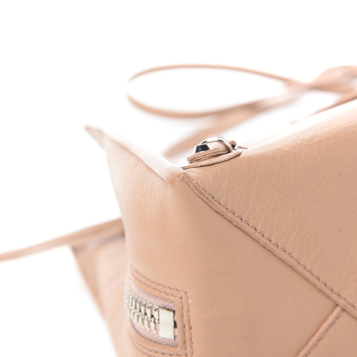 Grained Calfskin Papier Mini A4 Zip Around Tote Rose Des Sables