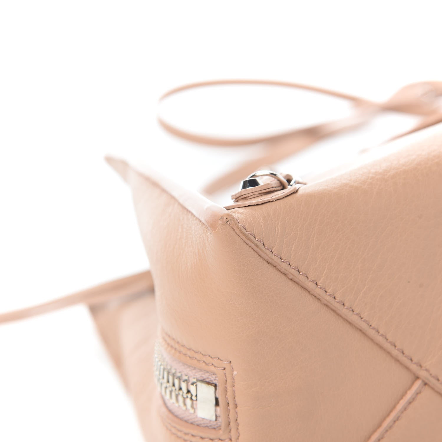 Balenciaga Grained Calfskin Papier Mini A4 Zip Around Tote Rose Des Sables 11 of 11