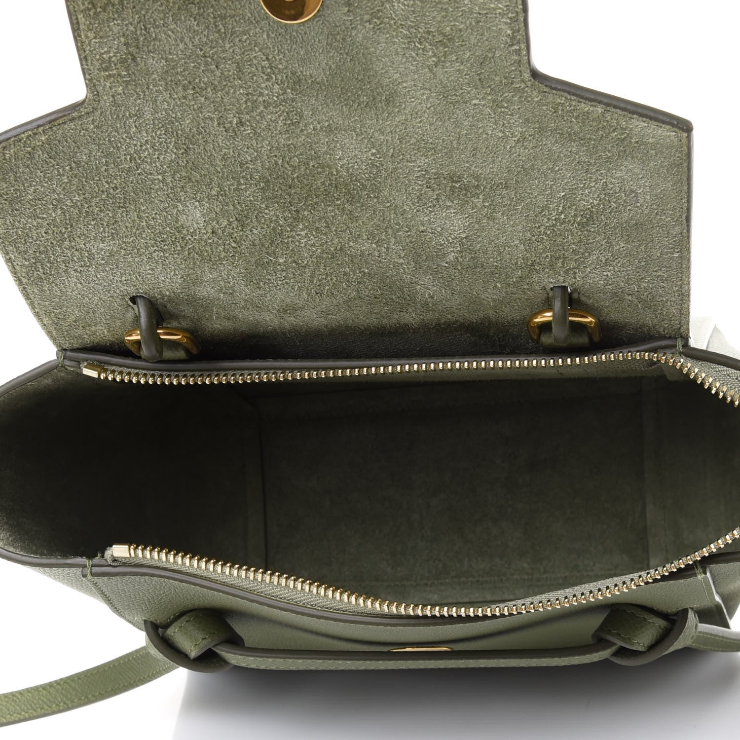Celine Grained Calfskin Nano Belt Bag Olive 4 of 4