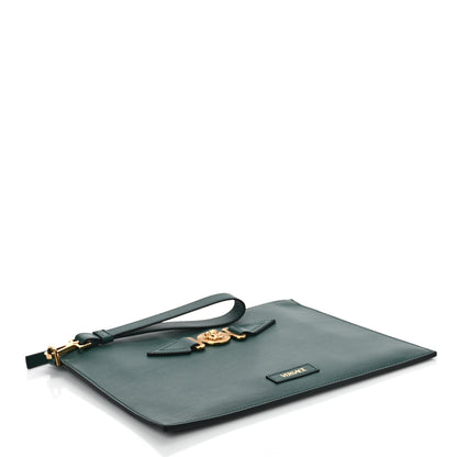 Versace Calfskin Medusa Biggie Clutch Green 4 of 9