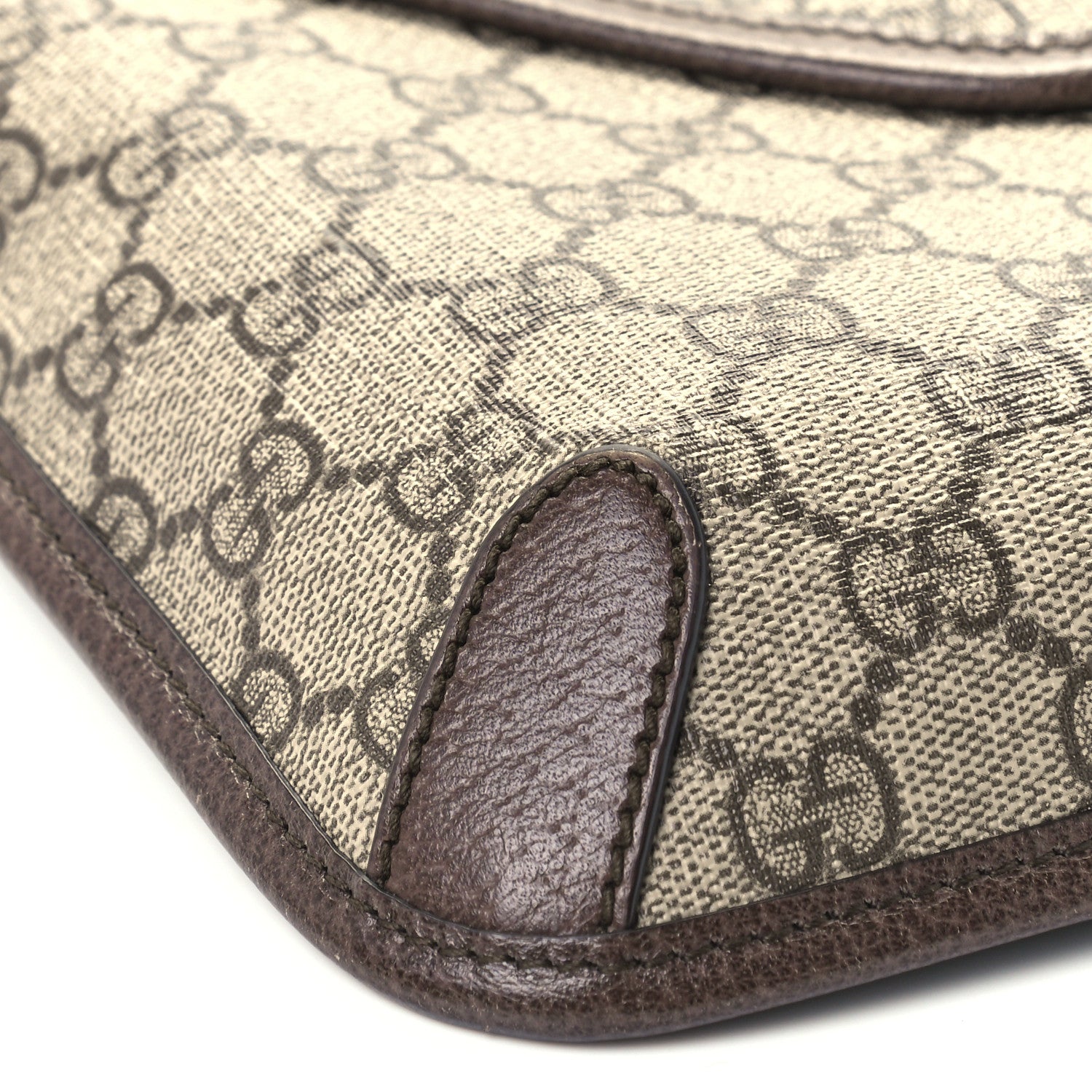 Gucci GG Supreme Monogram Web Medium Neo Vintage Flap Messenger Bag Beige New Acero 10 of 11