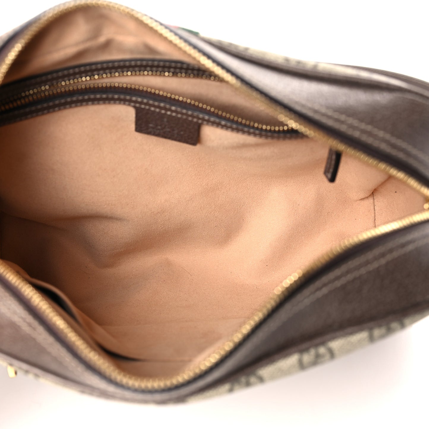 GG Supreme Monogram Web Small Ophidia Shoulder Bag Brown