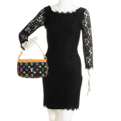 Louis Vuitton Monogram Multicolor Pochette Accessories Black 2 of 7