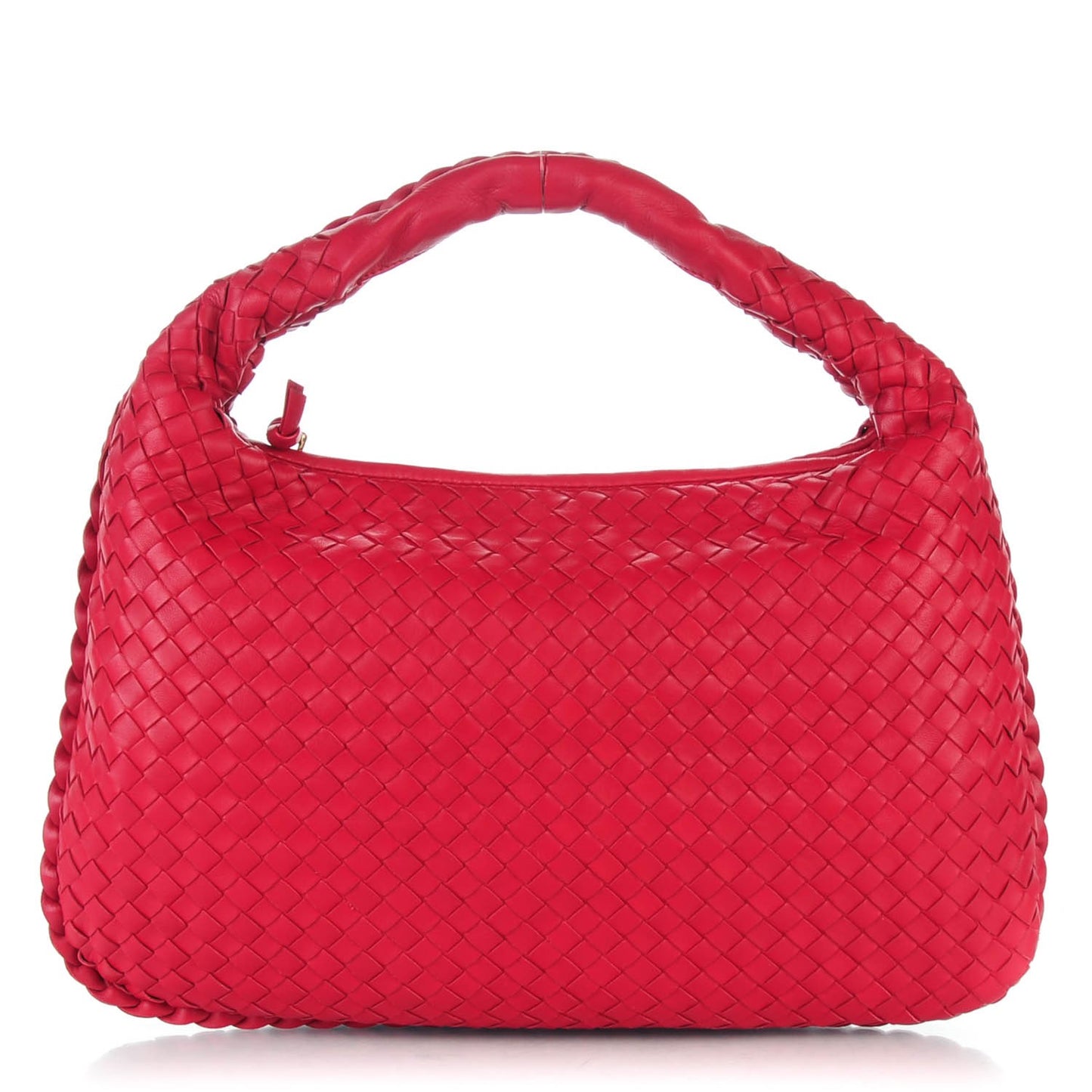 Nappa Intrecciato Medium Veneta Hobo Cassis