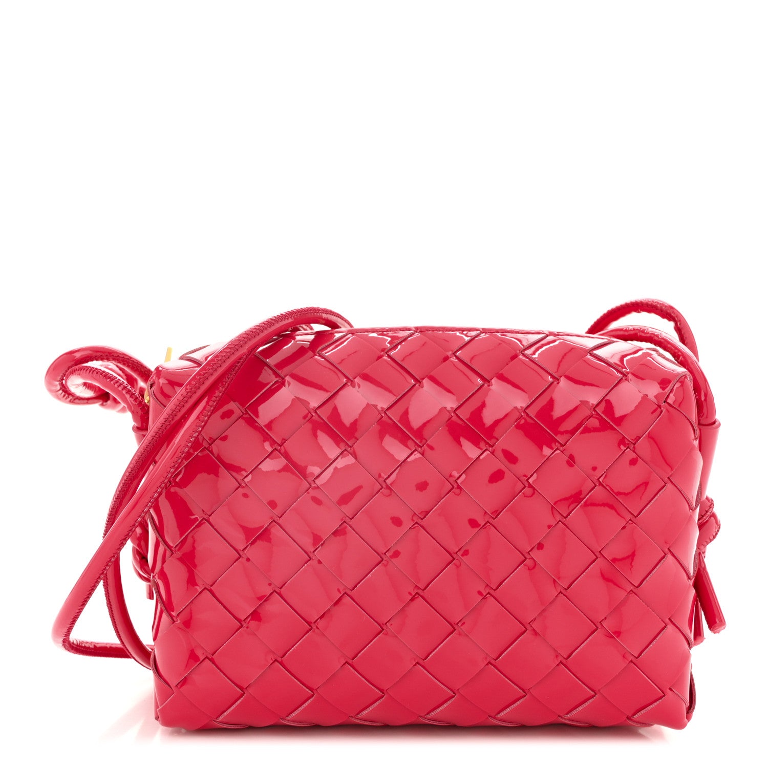 Bottega Veneta Patent Nappa Intrecciato Mini Loop Camera Bag Candy Stripe 1 of 10