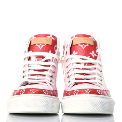 Louis Vuitton Monogram Giant Stellar Sneaker Boots 38 Rose Rouge 2 of 10