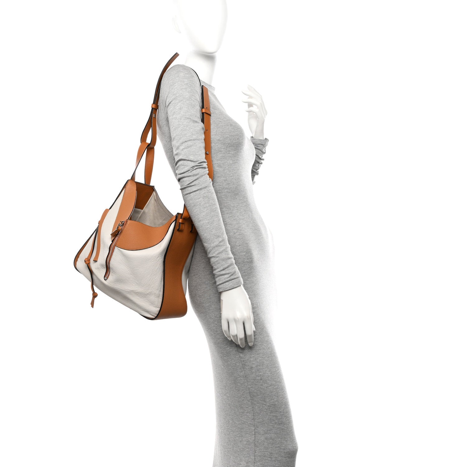 Loewe Calfskin Medium Hammock Shoulder Bag Tan White 2 of 10