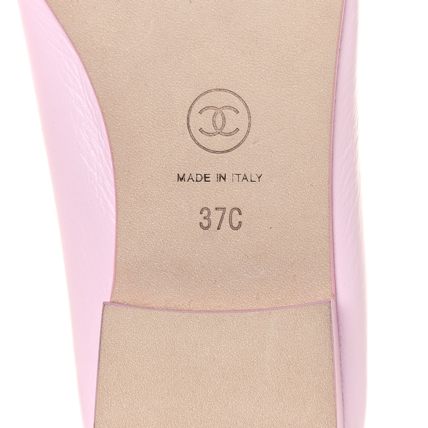 Chanel Lambskin CC Cap Toe Ballerina Flats 37 Pink Light Pink 6 of 8