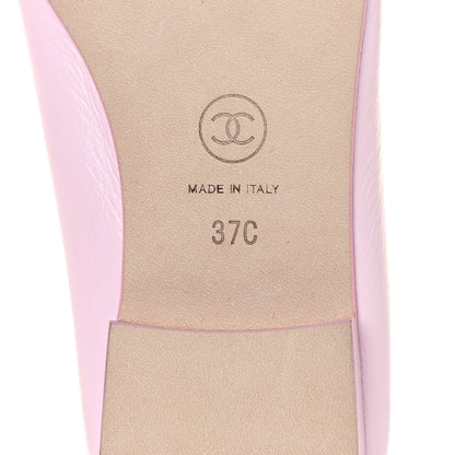 Chanel Lambskin CC Cap Toe Ballerina Flats 37 Pink Light Pink 6 of 8