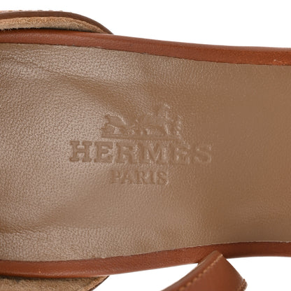 Hermes Calfskin Legend Wedge Sandals 36 7 of 10
