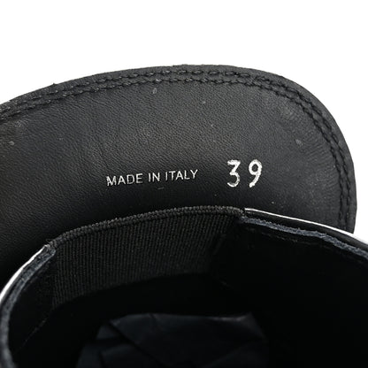 Prada Spazzolato Metal Triangle Logo 50mm Loafers 39 Black 9 of 15