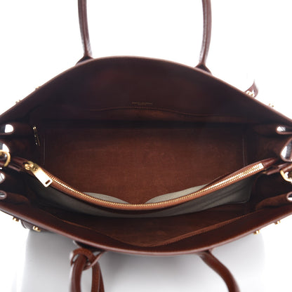 Saint Laurent Grained Calfskin Medium Supple Sac De Jour Dark Brown 5 of 15