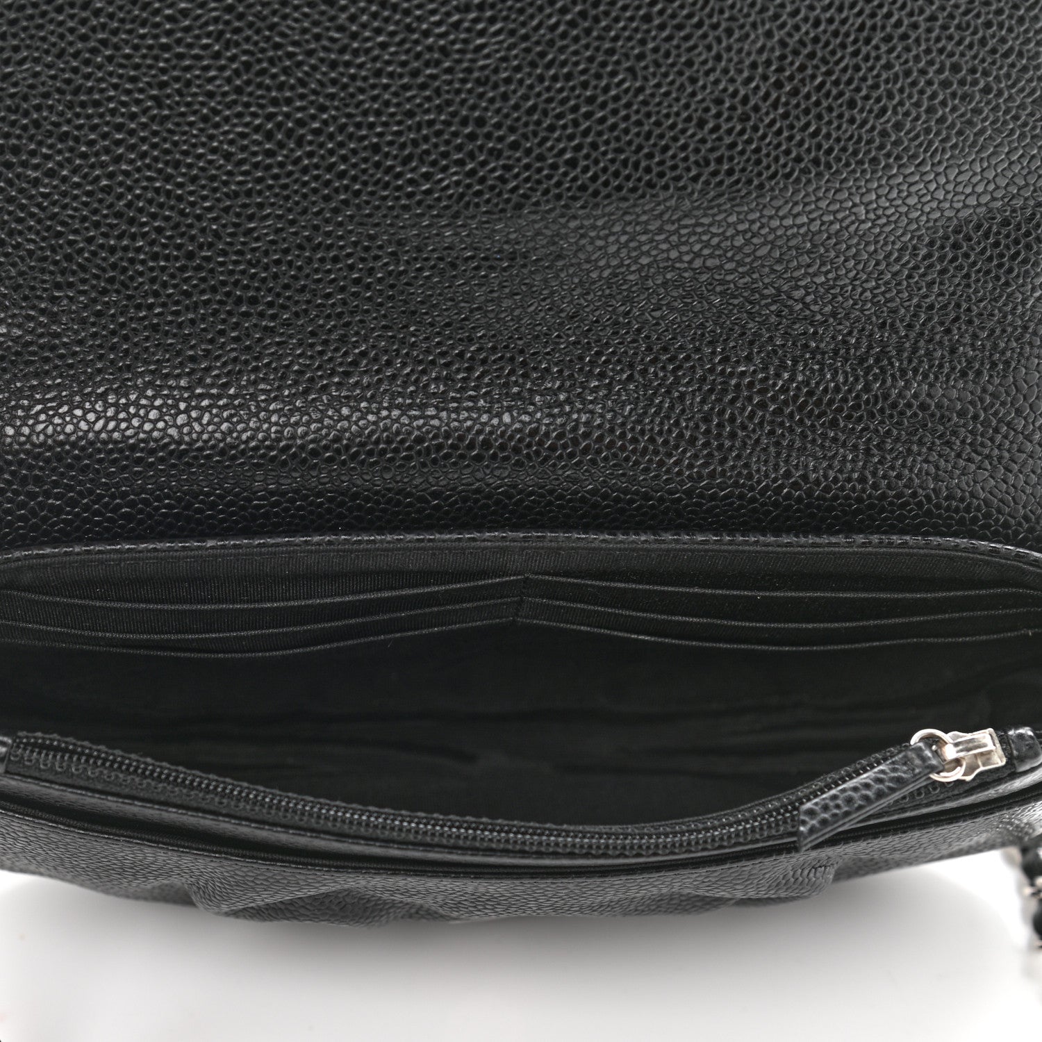 Chanel Caviar Half Moon Wallet On Chain WOC Black 5 of 11