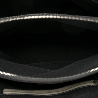 Chanel Metallic Caviar Quilted Timeless CC Shopping Tote Dark Grey 4 of 9
