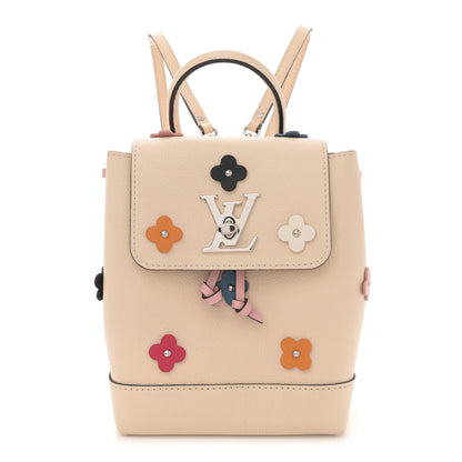 Louis Vuitton Calfskin Flowers Lockme Mini Backpack Creme 1 of 11