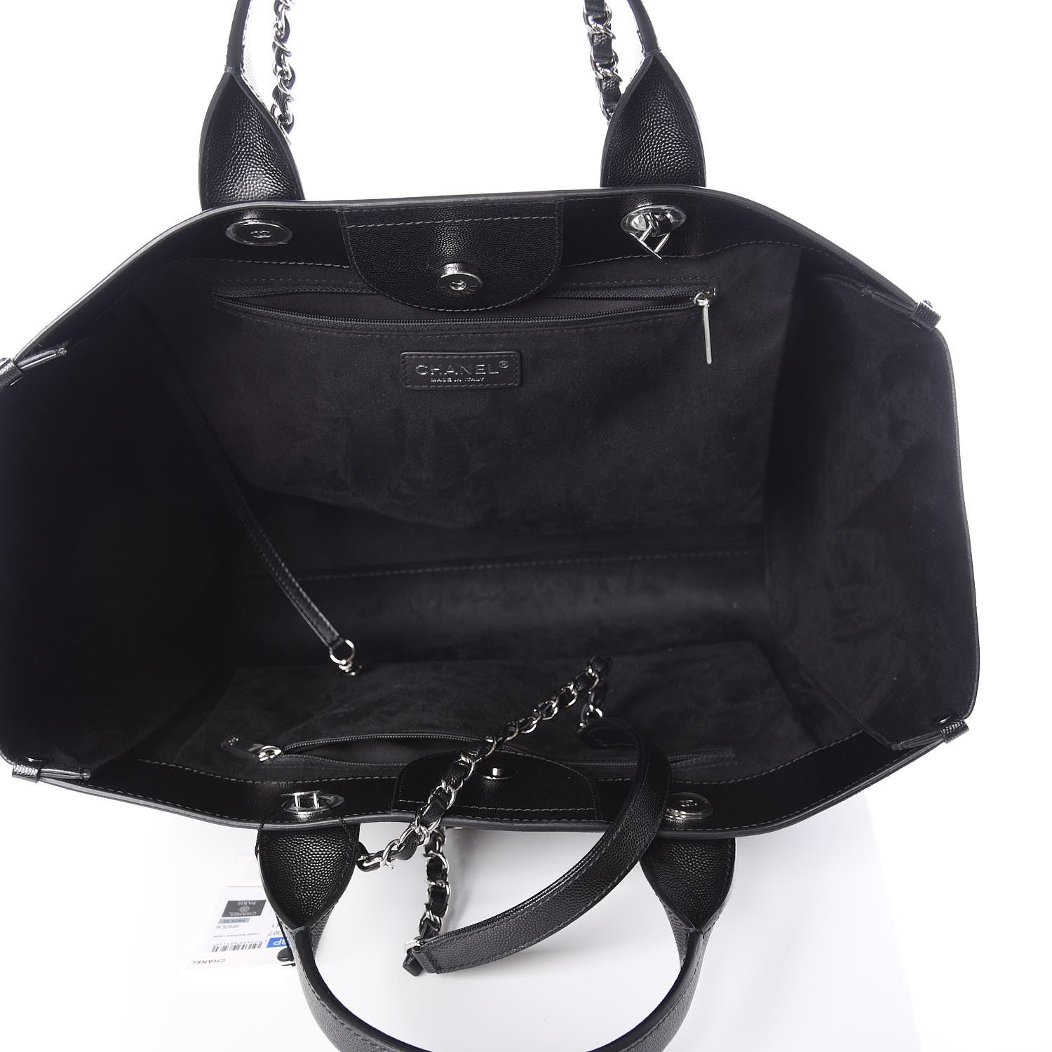 Chanel Caviar Medium Studded Deauville Tote Black 5 of 9