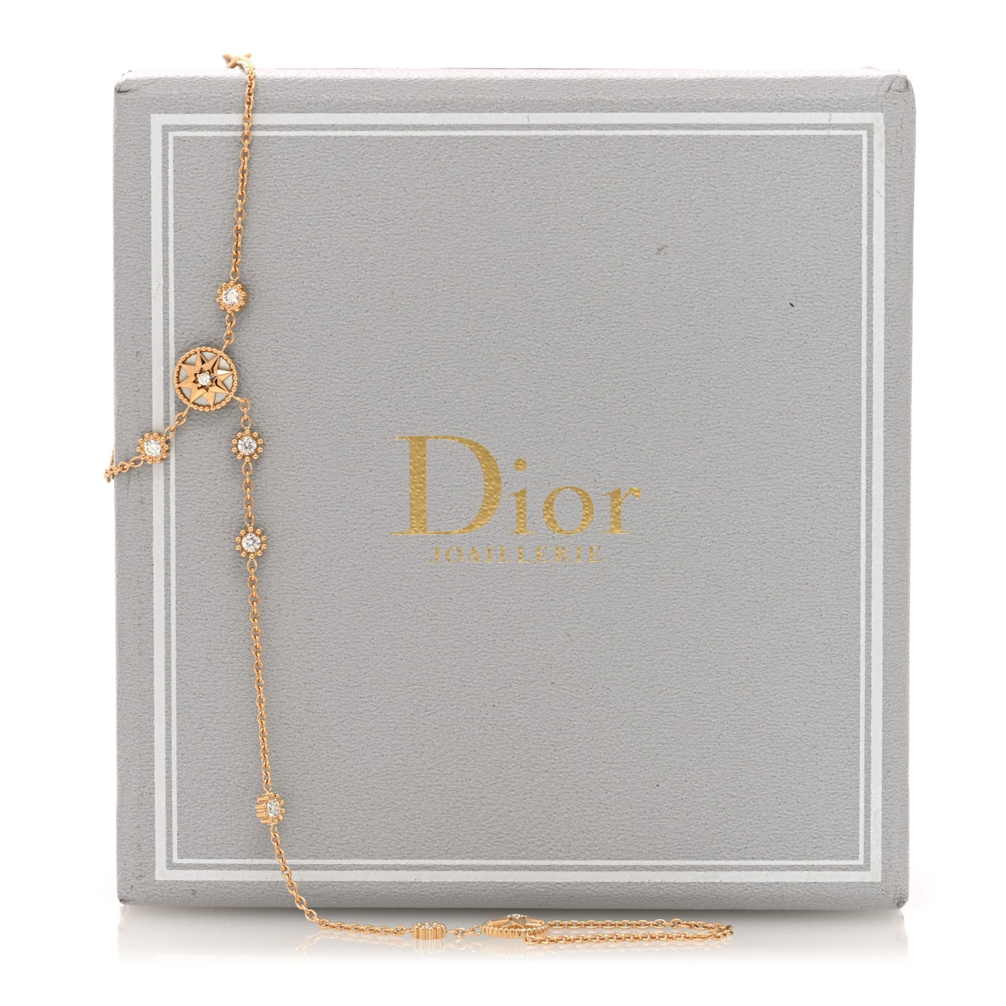 18K Yellow Gold Diamond Mother of Pearl Rose Des Vents Hand Jewel Bracelet