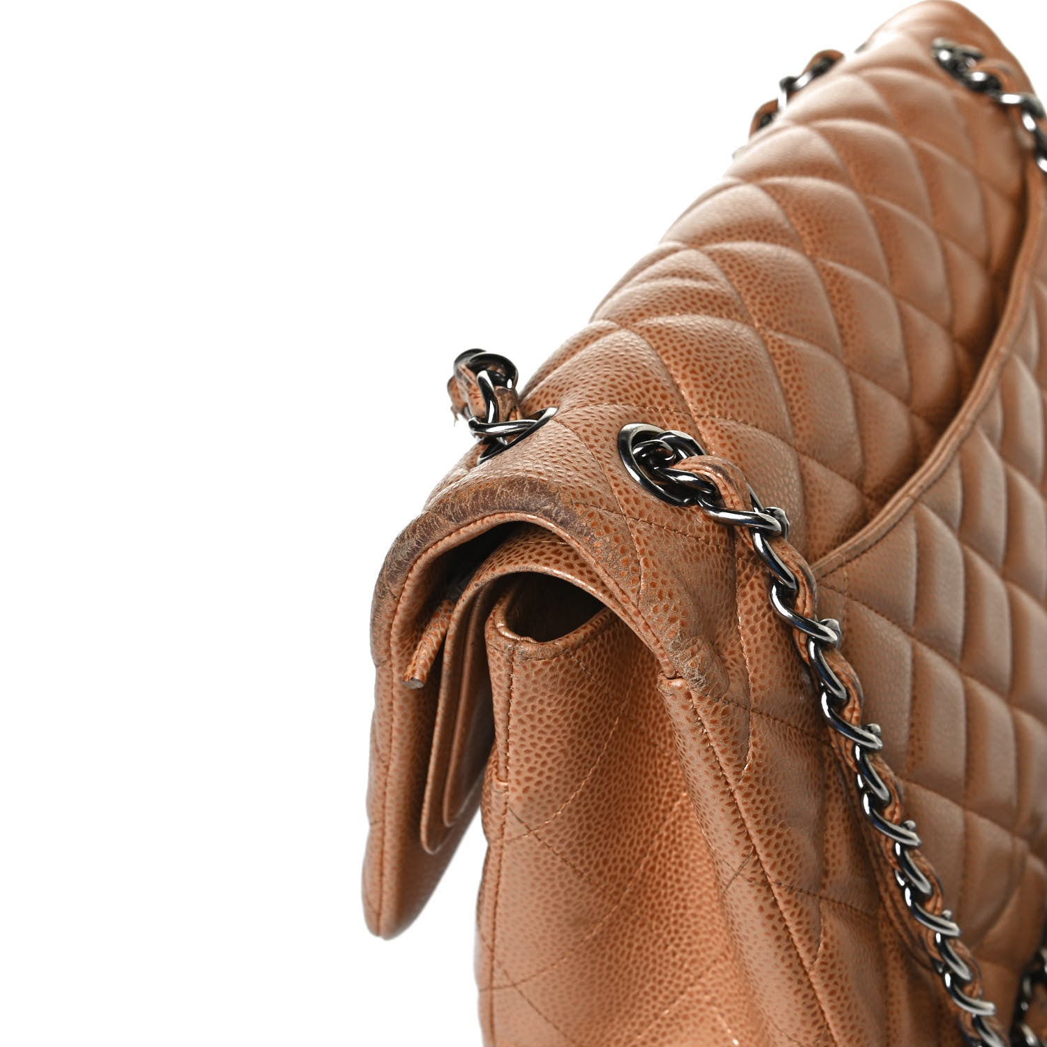 Chanel Metallic Caviar Quilted Jumbo Double Flap Copper 16 of 24