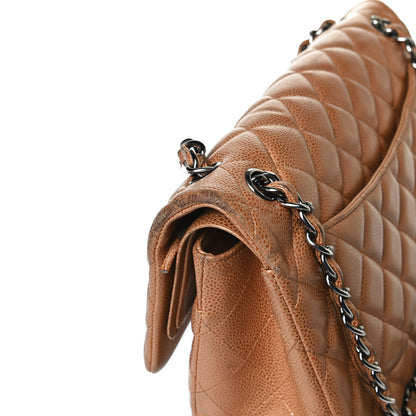 Chanel Metallic Caviar Quilted Jumbo Double Flap Copper 16 of 24