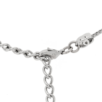 Chanel Metal CC Short Chain Necklace Silver 4 of 5