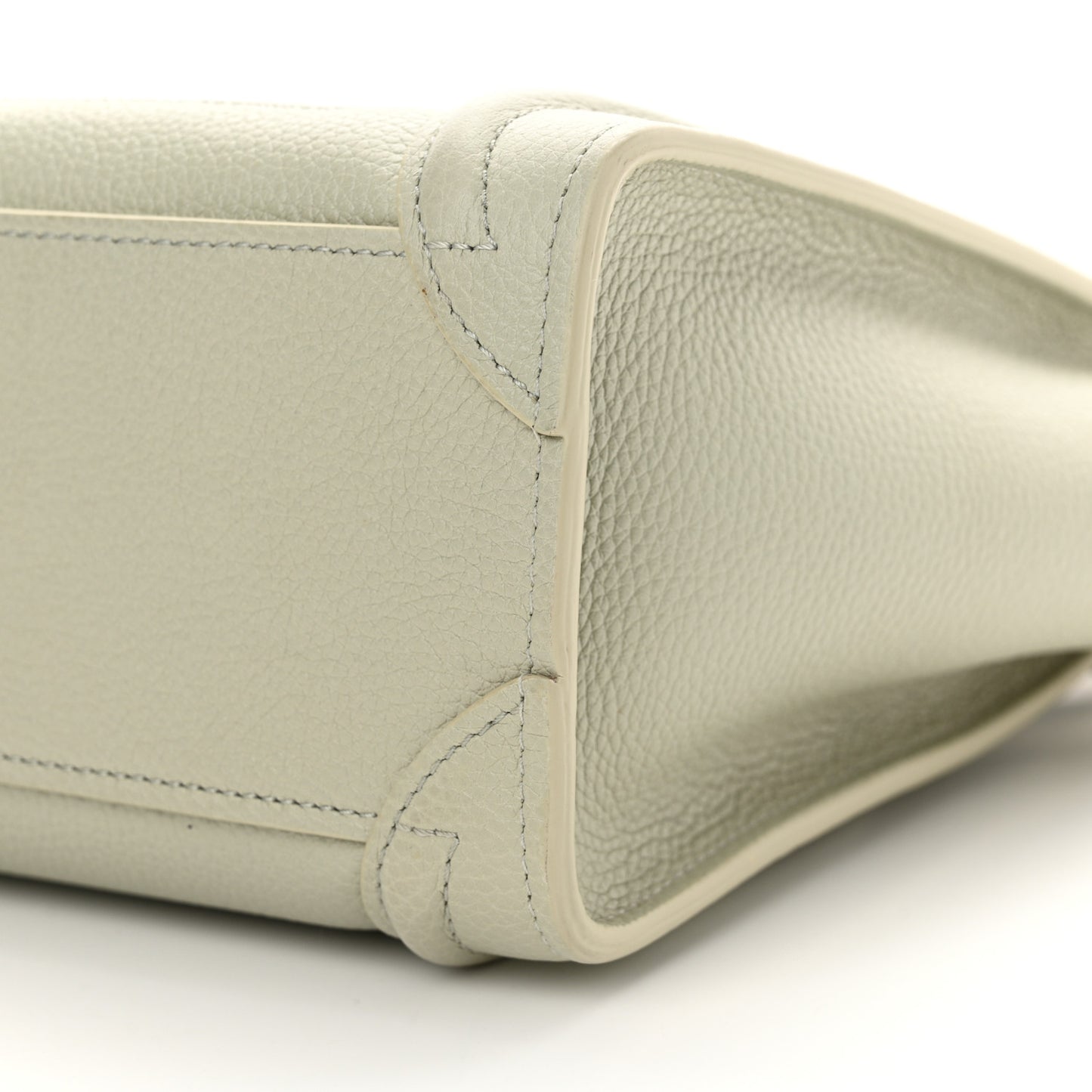 Drummed Calfskin Nano Luggage Vert D'eau