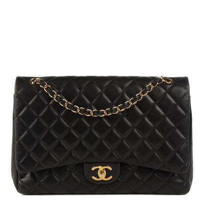 Chanel Lambskin Quilted Maxi Double Flap Black 1 of 9