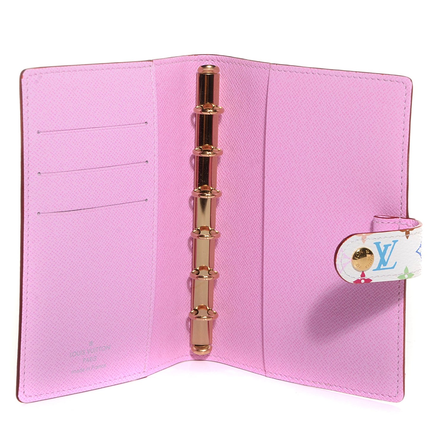 Monogram Multicolor Small Ring Agenda Cover White Litchi