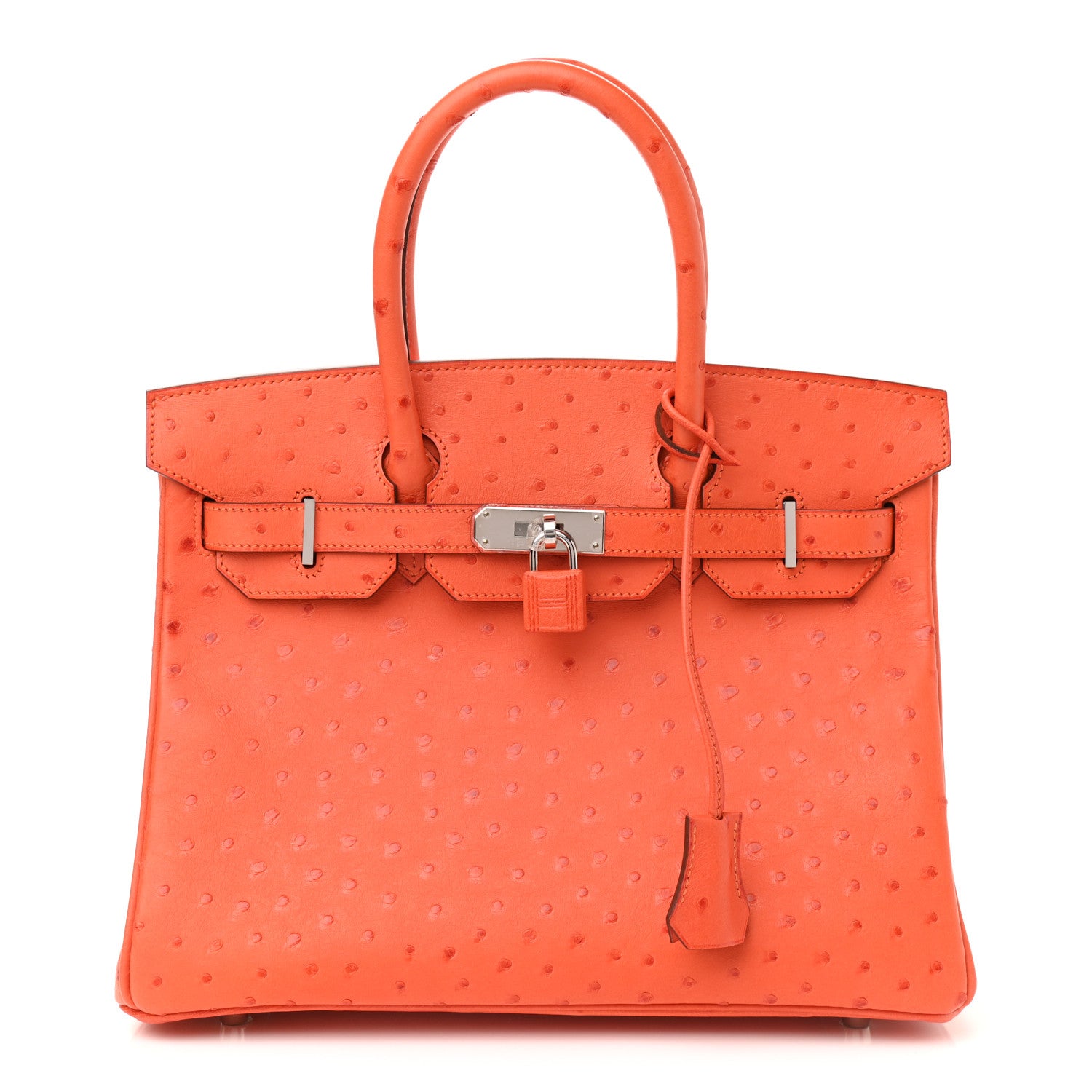 Hermes Ostrich Birkin 30 Tangerine 1 of 11